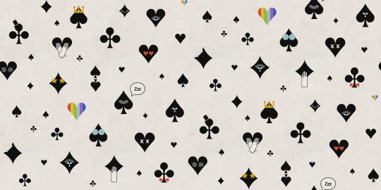 Rebel Walls R19435 More is More Poker Face Black - mural maksymalistyczny