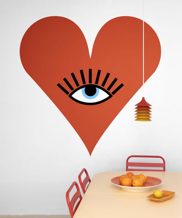 Rebel Walls R19436 More is More Queen Of Hearts Red - mural abstrakcyjny