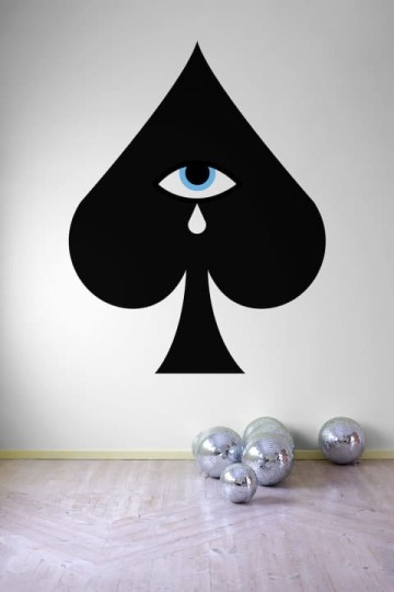 Rebel Walls R19437 More is More Ace Of Spades Black - mural abstrakcyjny