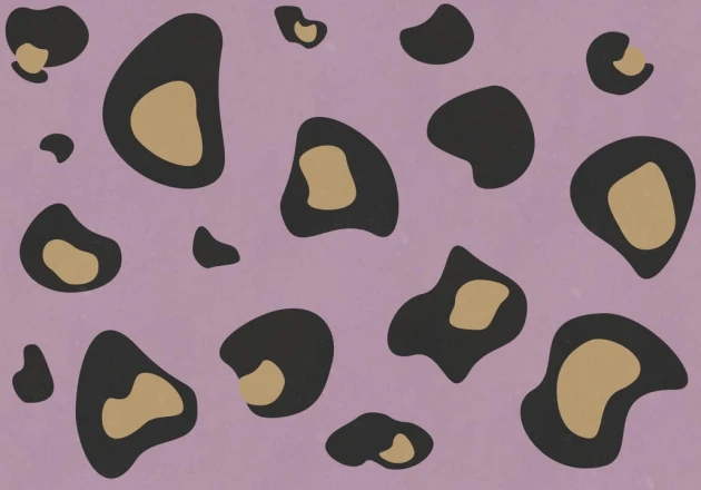 Rebel Walls R19439 More is More Giant Leopard Lilac - mural w panterkę