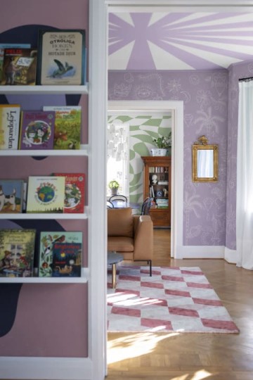 Rebel Walls R19457 More is More Rays Lilac - mural sufitowy