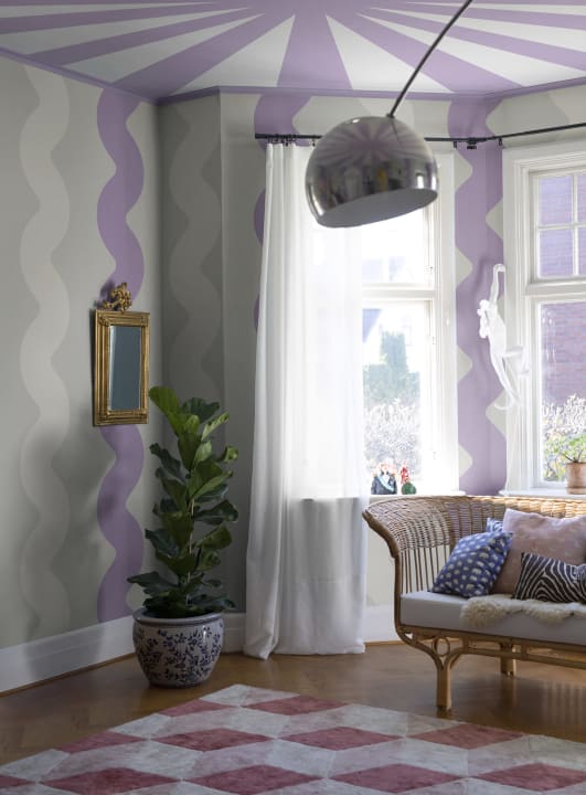 Rebel Walls R19457 More is More Rays Lilac - mural sufitowy