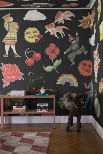 Rebel Walls R19464 More is More Patches Black - mural w emotikony
