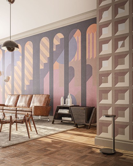 Inkiostro Bianco INKHAAR2301 Flow Archscape - mural z motywem łuków i schodów