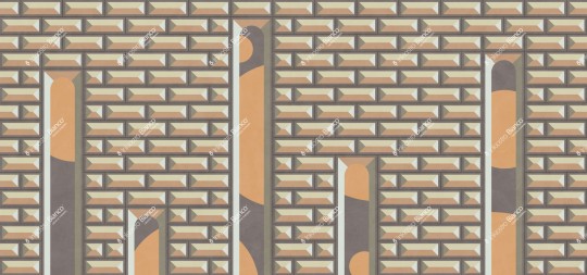 Inkiostro Bianco INKGAOS2301 Flow Bossage - mural z motywem łuków i murów