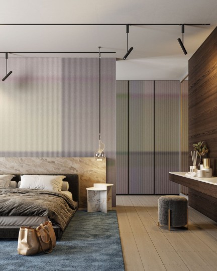 Inkiostro Bianco INKWNAK2301 Flow I Know This Place - mural z motywem pionowych pasków