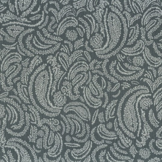 Casamance 74553790 Ceylan Jaipur Bleu Gris - tapeta w roślinne ornamenty