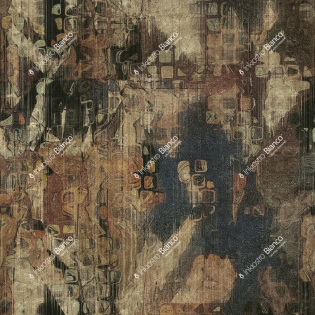 Inkiostro Bianco INKOLLR2302 Goldenwall 2023 Dialium - mural z motywem kwiatów, kafelek i postarzanego tła