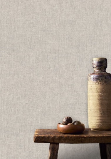 Casamance 75151528 Karabane Diola - ciemnopomarańczowa tapeta imitująca tkaninę