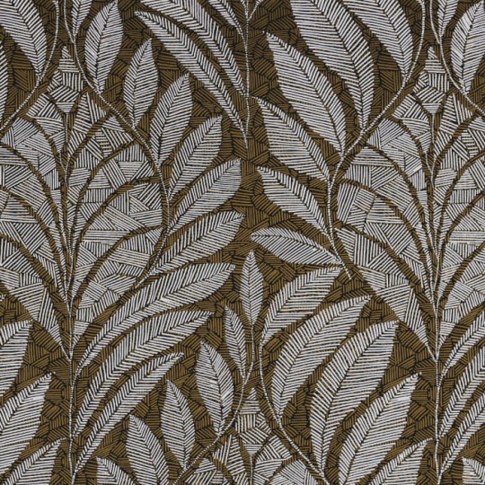 Casamance 74770610 Printemps Viennois Gustav Carbone - tapeta liście
