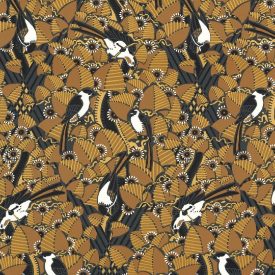 Casamance 74782774 Printemps Viennois Majoliques Ambre - tapeta roślinna w geometrycznym wydaniu