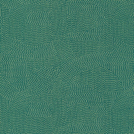 Casamance 74790924 Printemps Viennois Franz Emeraude - tapeta o geometrycznym wzorze z kropek