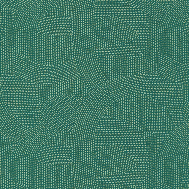Casamance 74790924 Printemps Viennois Franz Emeraude - tapeta o geometrycznym wzorze z kropek