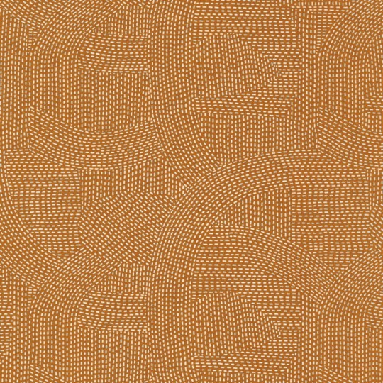 Casamance 74791026 Printemps Viennois Franz Terre De Sienne - tapeta o geometrycznym wzorze z kropek