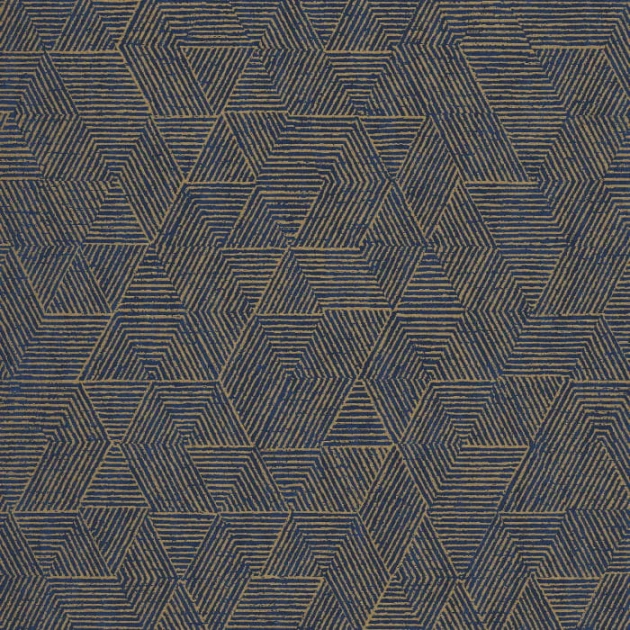 Casamance 74812360 Printemps Viennois Josef Marine - tapeta geometryczna