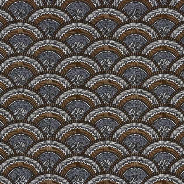 Casamance 74821748 Printemps Viennois Otto Carbone - tapeta wachlarze