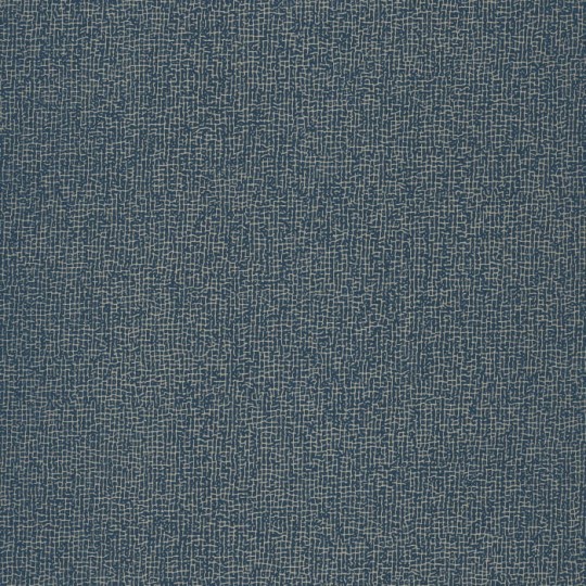 Casamance 74210660 Pampille Vernon Bleu Nuit - tapeta o wzorze siatki z metalicznymi elementami