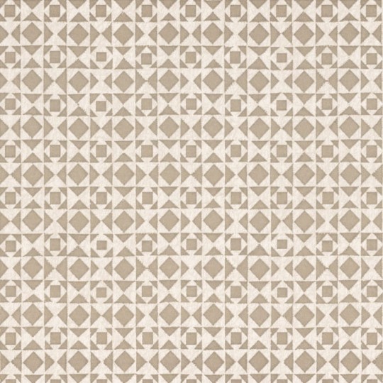 Casamance 74220272 Pampille Eugene Champagne - tapeta geometryczna w azteckim stylu