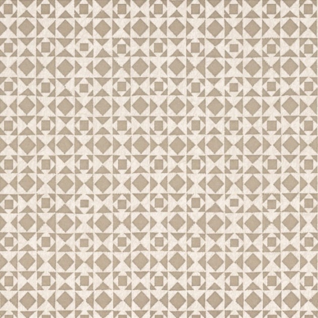 Casamance 74220272 Pampille Eugene Champagne - tapeta geometryczna w azteckim stylu