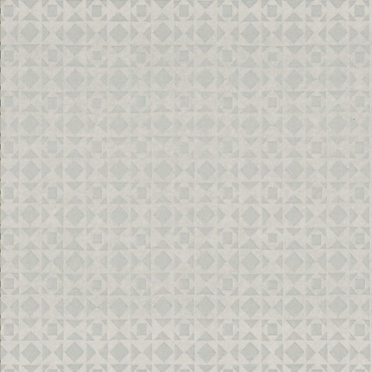 Casamance 74220170 Pampille Eugene Aluminium - tapeta geometryczna w azteckim stylu