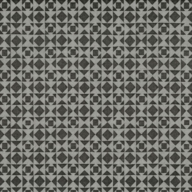 Casamance 74220578 Pampille Eugene Acier - tapeta geometryczna w azteckim stylu