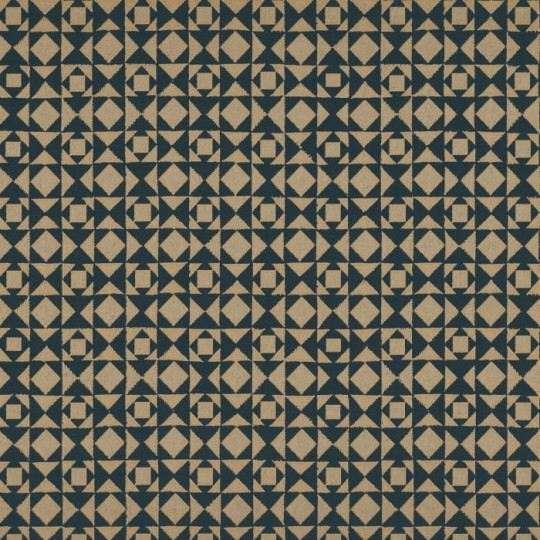 Casamance 74220374 Pampille Eugene Bleu Nuit - tapeta geometryczna w azteckim stylu