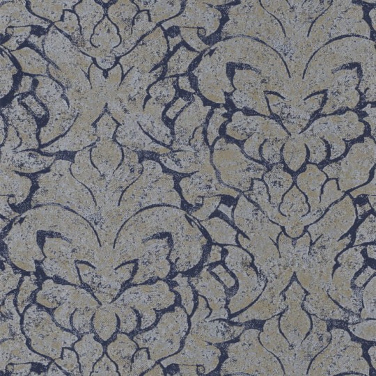 Casamance 74230282 Pampille Lazare Bleu Nuit - tapeta ornamentalna