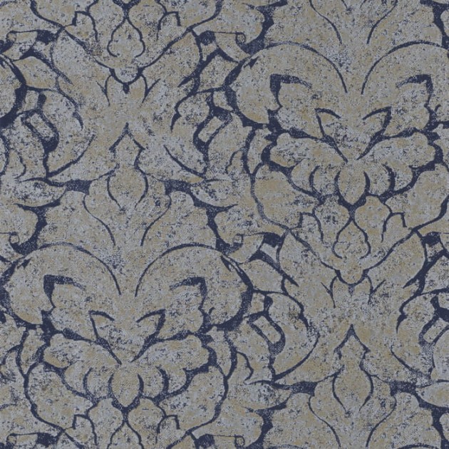 Casamance 74230282 Pampille Lazare Bleu Nuit - tapeta ornamentalna
