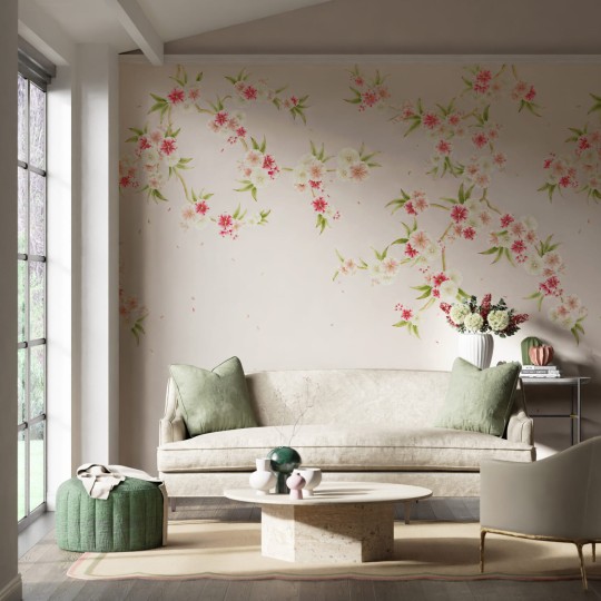 Harlequin 112887 Diane Hill Rosa Blush Pearl/Peony/Meadow - mural z motywem kwiatów wiśni