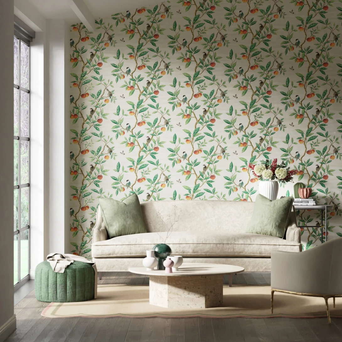 Harlequin 112906 Diane Hill Ella Fig Blossom/Fig Leaf/Nectarine - tapeta z motywem drzewa nektarynek