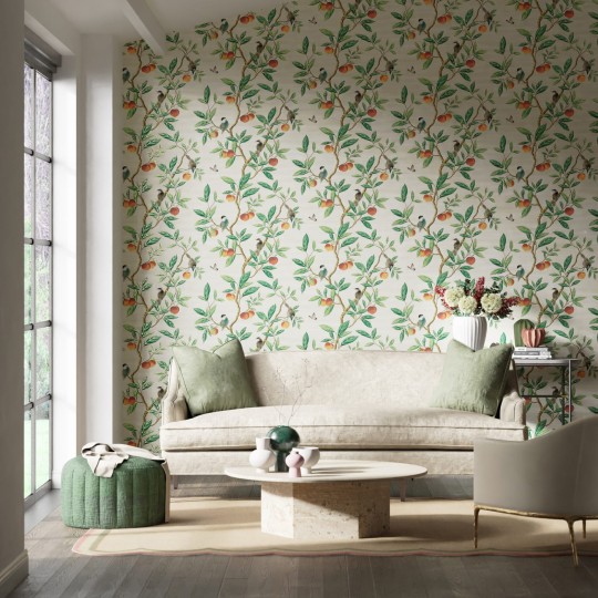Harlequin 112906 Diane Hill Ella Fig Blossom/Fig Leaf/Nectarine - tapeta z motywem drzewa nektarynek