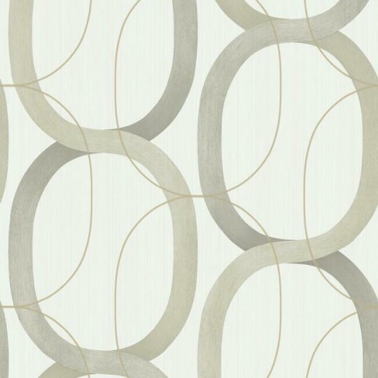 York OS4211 Candice Olson Modern Nature 2 Interlock - geometryczna tapeta z motywem okręgów