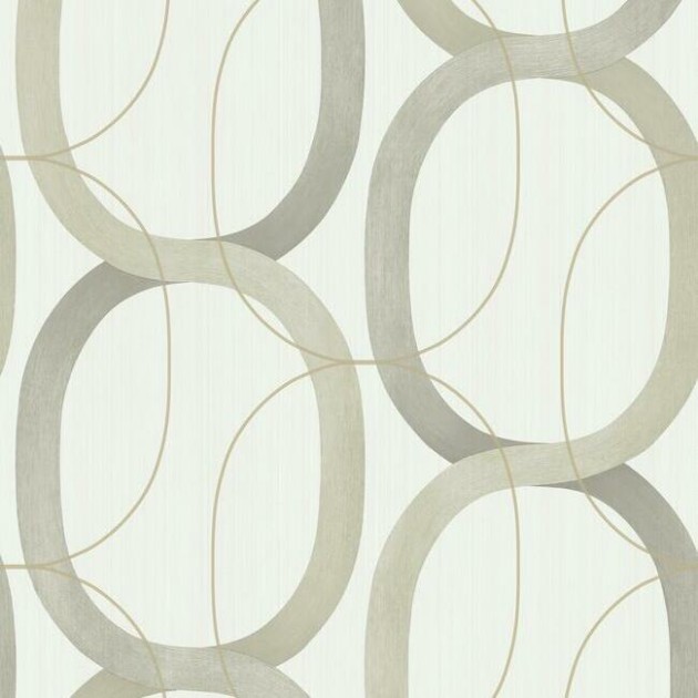 York OS4211 Candice Olson Modern Nature 2 Interlock - geometryczna tapeta z motywem okręgów
