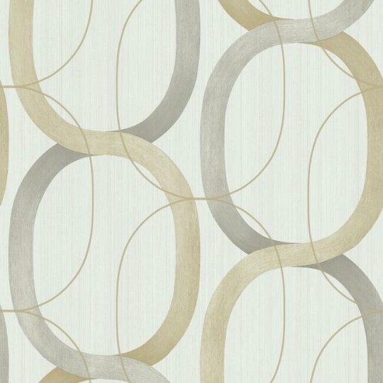 York OS4212 Candice Olson Modern Nature 2 Interlock - geometryczna tapeta z motywem okręgów