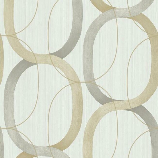 York OS4212 Candice Olson Modern Nature 2 Interlock - geometryczna tapeta z motywem okręgów