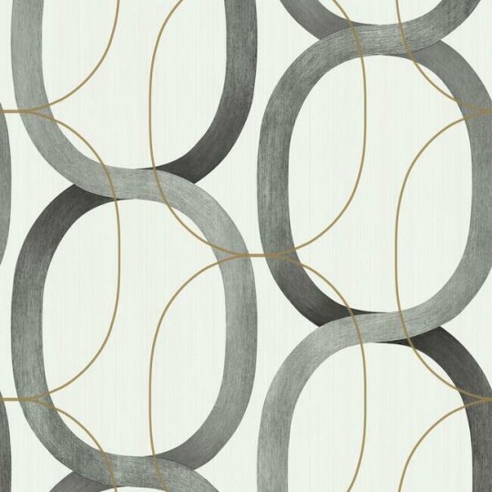 York OS4213 Candice Olson Modern Nature 2 Interlock - geometryczna tapeta z motywem okręgów