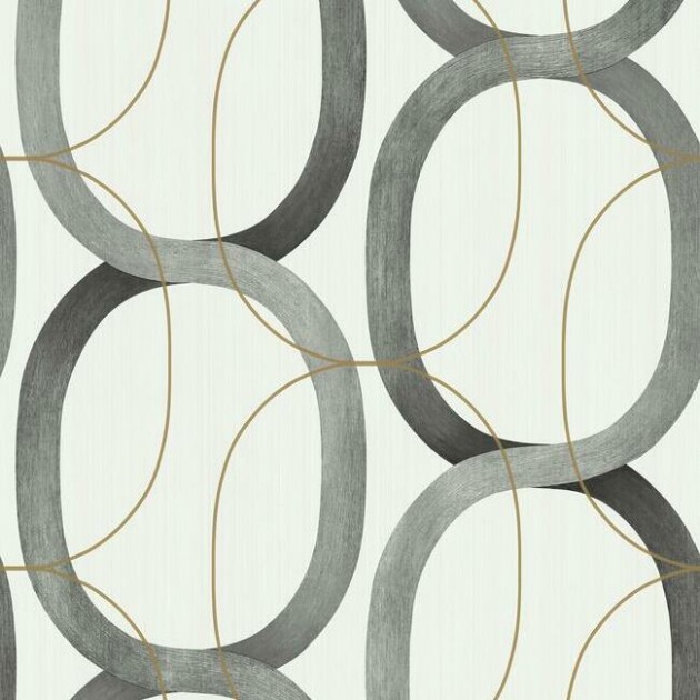 York OS4213 Candice Olson Modern Nature 2 Interlock - geometryczna tapeta z motywem okręgów