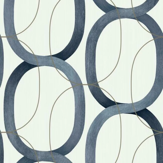 York OS4215 Candice Olson Modern Nature 2 Interlock - geometryczna tapeta z motywem okręgów
