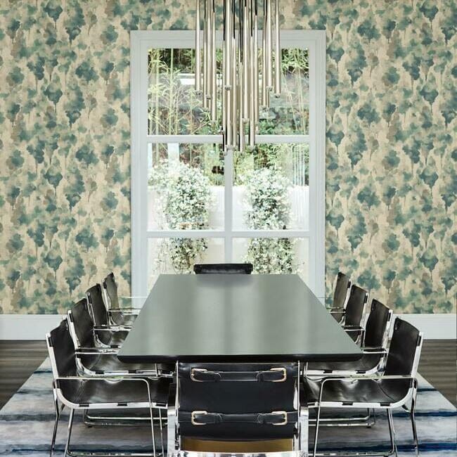 York CZ2465 Candice Olson Modern Nature 2 Mirage - tapeta z motywem akwarelowych drzew