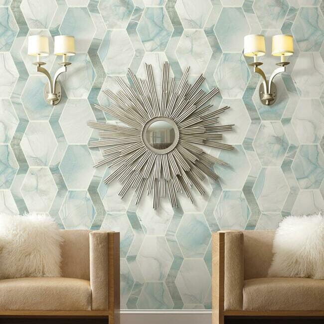 York OS4282 Candice Olson Modern Nature 2 Earthbound - geometryczna tapeta z motywem plastra miodu