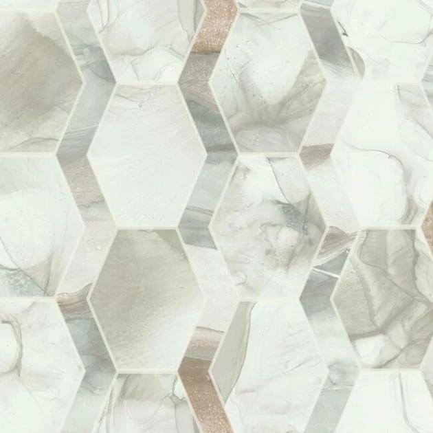 York OS4283 Candice Olson Modern Nature 2 Earthbound - geometryczna tapeta z motywem plastra miodu