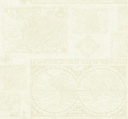 Wallquest YC61008 Yacht Club Antique Map - tapeta z motywem antycznych map