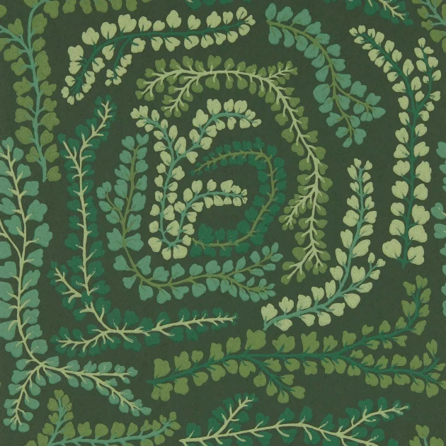 Harlequin 113019 Colour 4 Fayola Fig Leaf/Clover - tapeta z motywem pędów liści