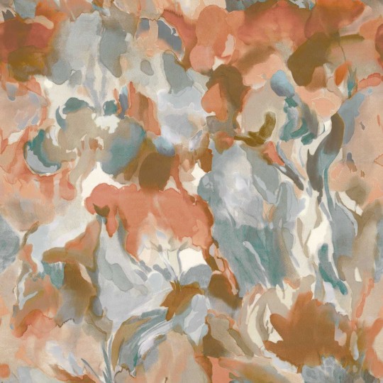 Harlequin 113001 Colour 4 Foresta Baked Terracotta/Cerulean - mural z motywem pędów liści