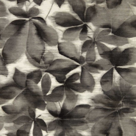 Harlequin 113005 Colour 4 Grounded Black Earth/Parchment - tapeta z motywem liści kasztanowca