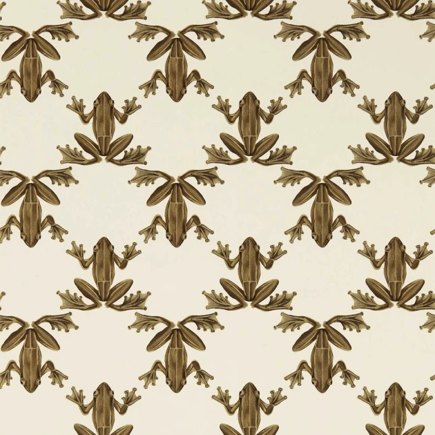 Harlequin 113013 Colour 4 Wood Frog Gold/Parchment - tapeta z motywem żab