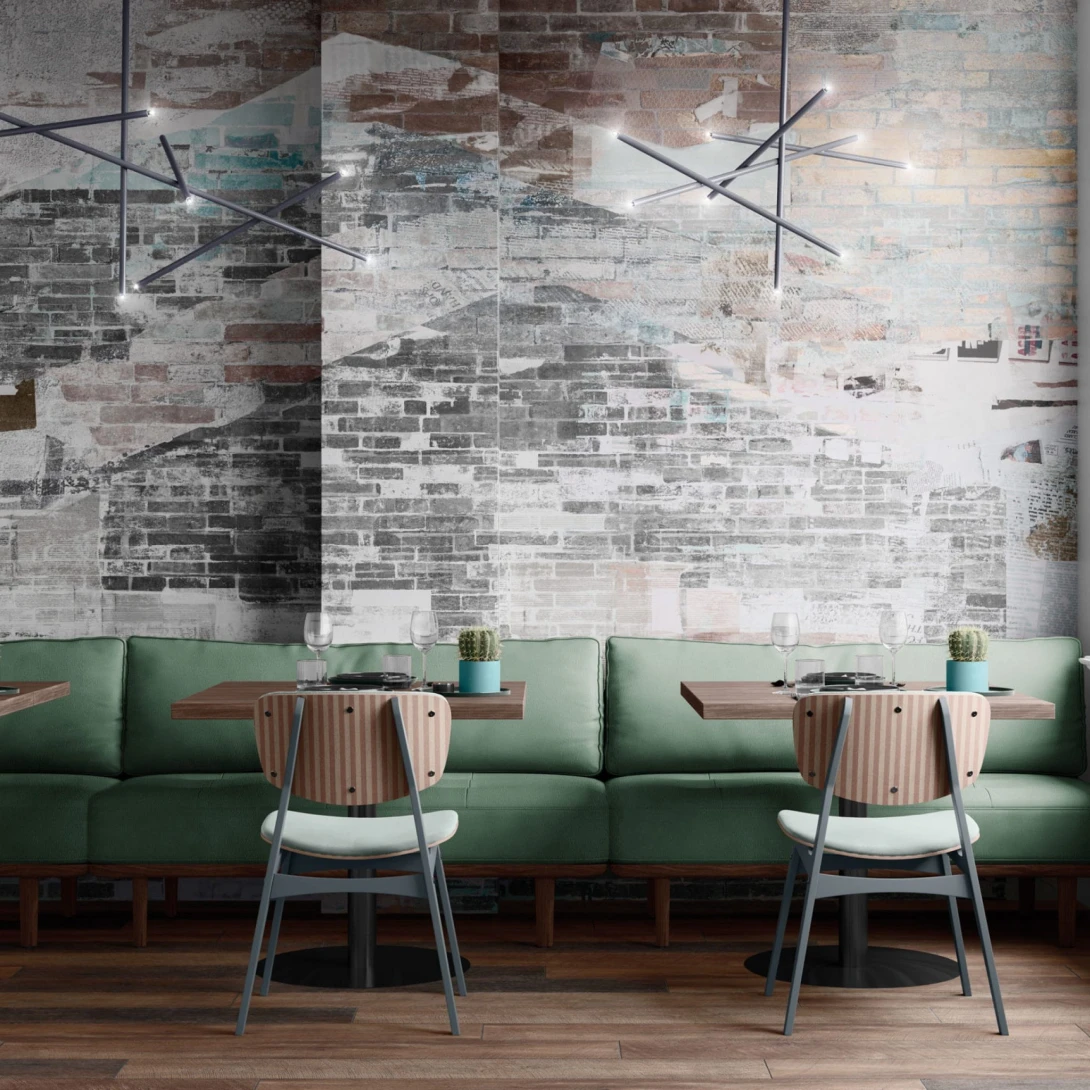 Tecnografica Surfaces Berlin Grey - mural z motywem ściany z cegieł
