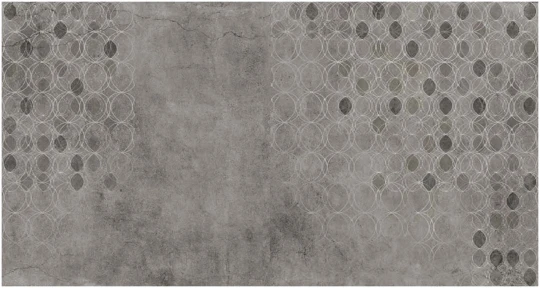 Tecnografica Surfaces "O" Mud - mural z motywem kół i starej ściany