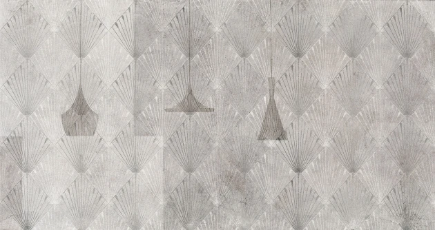 Tecnografica Surfaces Rays Grey - mural z motywem muszli
