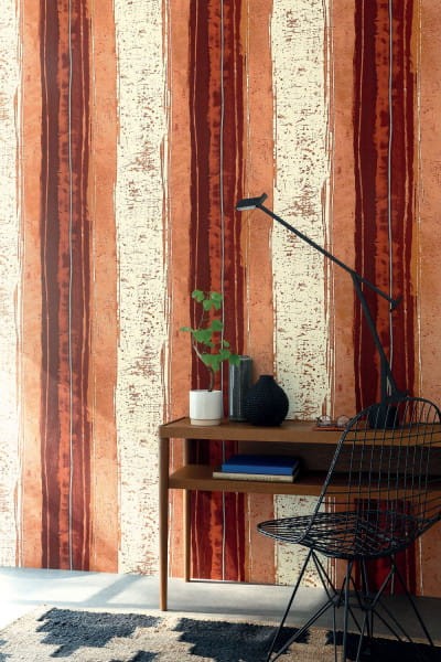 Casamance 74040239 Estampe Cas Pap Shodo - tapeta z motywem pionowych pociągnięć pędzla i pasów